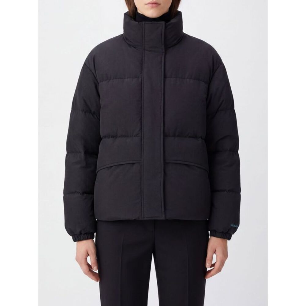 Jil Sander Women Jil Sander Short Quilted Nylon Puffer Jacket With High Collar